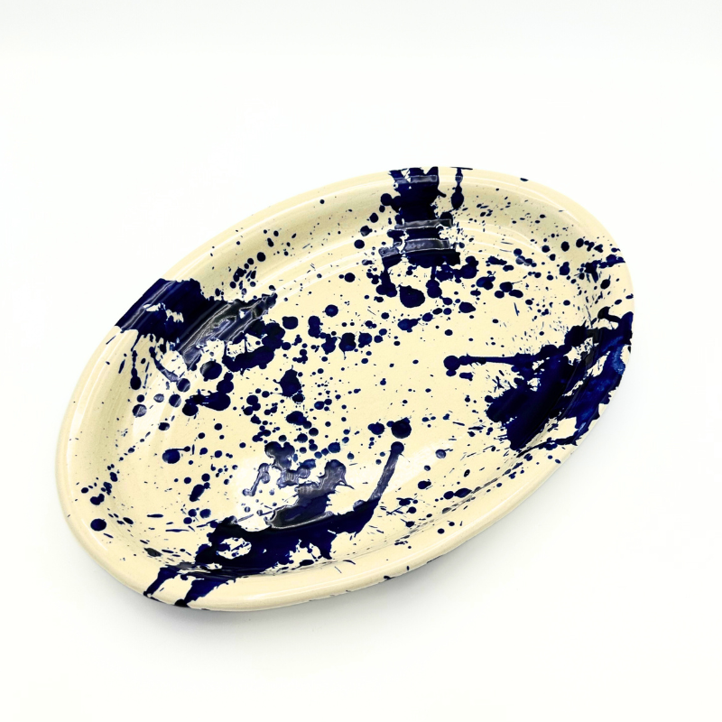 Splash Oval fad, Royal Blue - L30 cm
